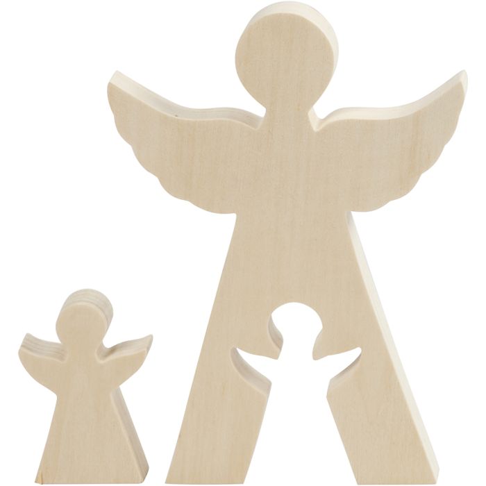 2in1 Figuren, engel, H: 7,8+20 cm, D: 2 cm, B: 4,5+14,3 cm, 1 set