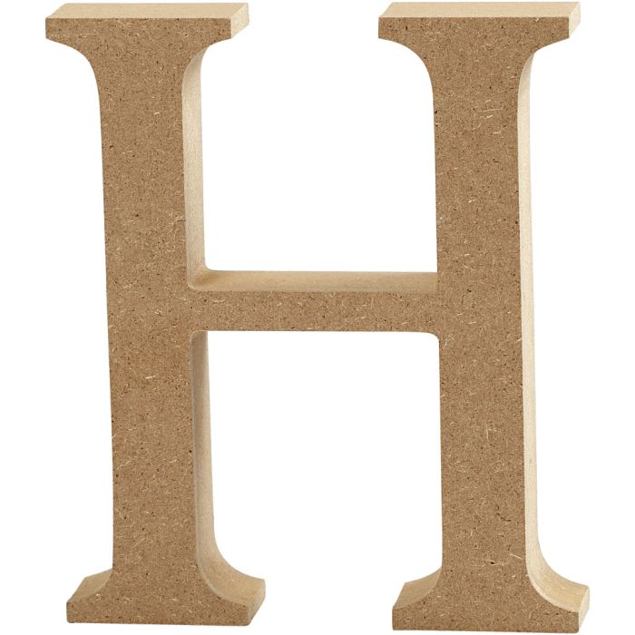 Letter, H, H: 13 cm, dikte 2 cm, 1 stuk