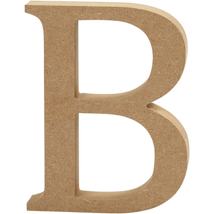 Letter, B, H: 8 cm, dikte 1,5 cm, 1 stuk
