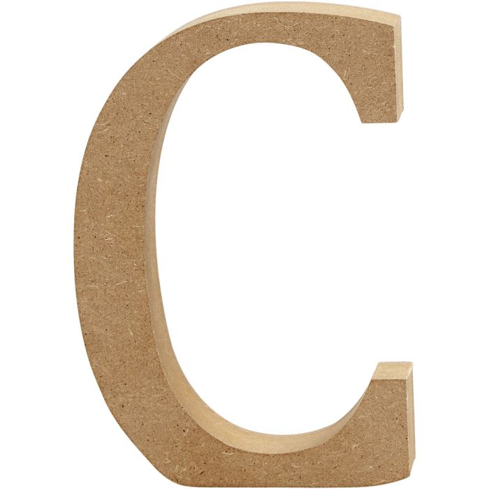 Letter, C, H: 8 cm, dikte 1,5 cm, 1 stuk
