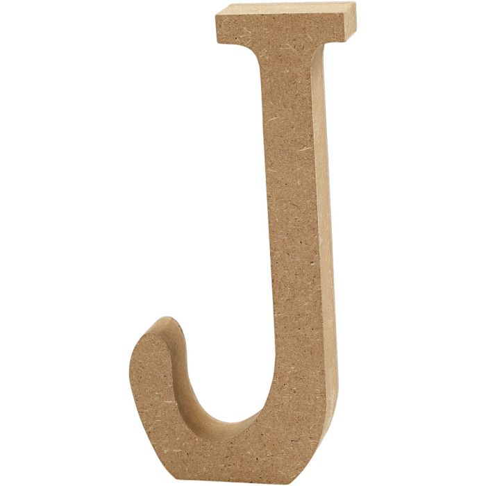 Letter, J, H: 8 cm, dikte 1,5 cm, 1 stuk