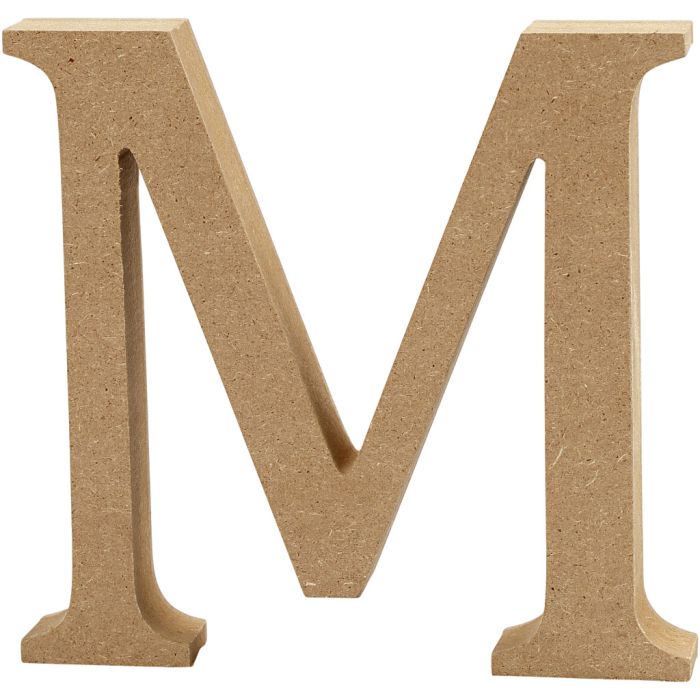 Letter, M, H: 8 cm, dikte 1,5 cm, 1 stuk