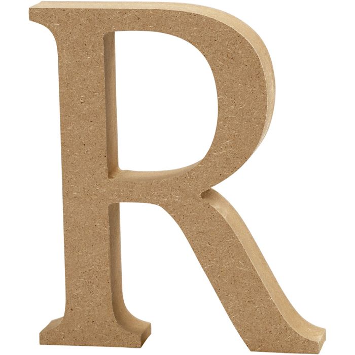 Letter, R, H: 8 cm, dikte 1,5 cm, 1 stuk