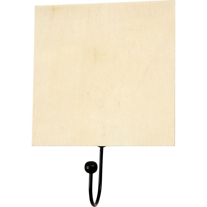 Haak, afm 12x12 cm, dikte 5 mm, 10 stuk/ 1 doos