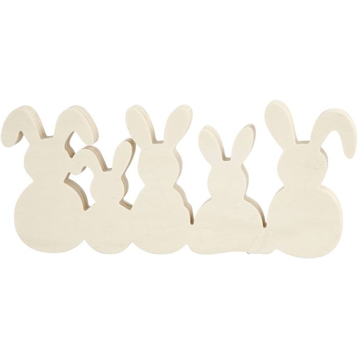 Konijnen, H: 11 cm, B: 30 cm, dikte 2 cm, 1 set