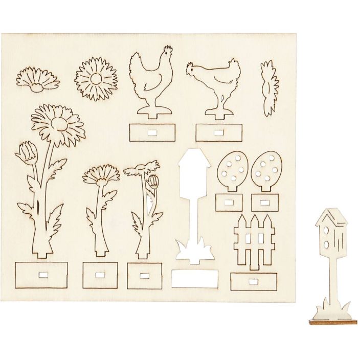 DIY Houten figuren, L: 15,5 cm, B: 17 cm, dikte 3 mm, 1 doos