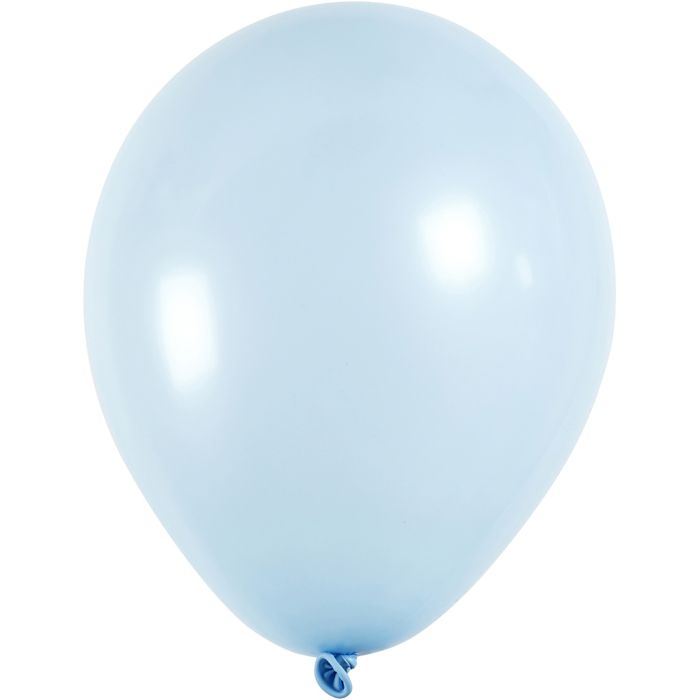 Ballonnen, d 23 cm, rond, lichtblauw, 10 stuk/ 1 doos