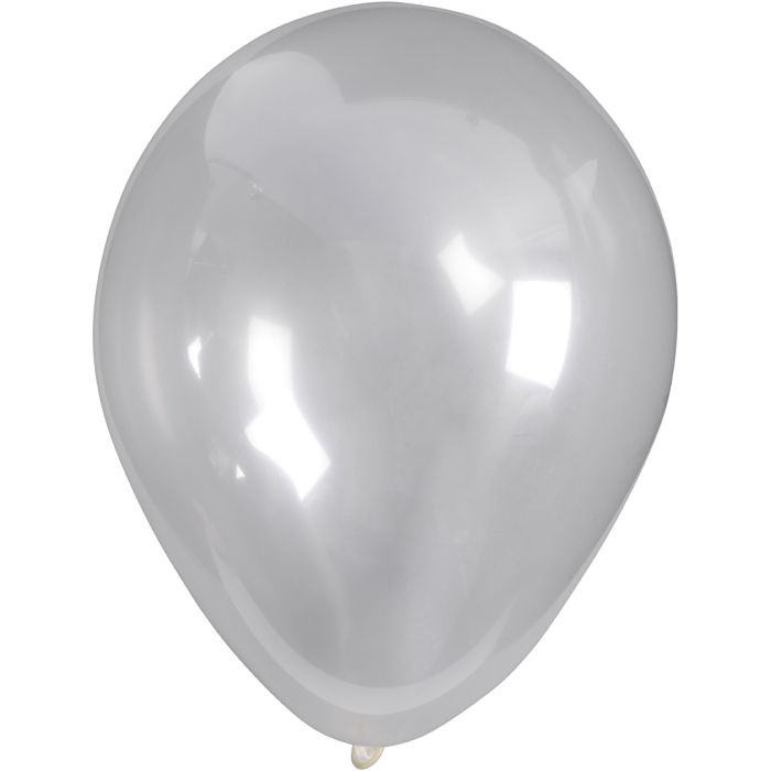 Ballonnen, d 23 cm, rond, transparant, 10 stuk/ 1 doos