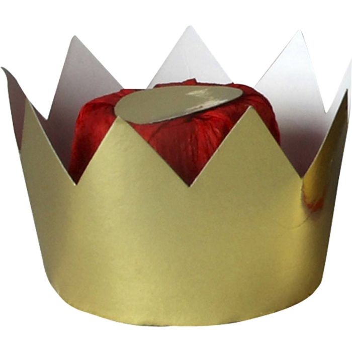 Koninginnekroon, H: 7 cm, d 9 cm, goud, 1 stuk