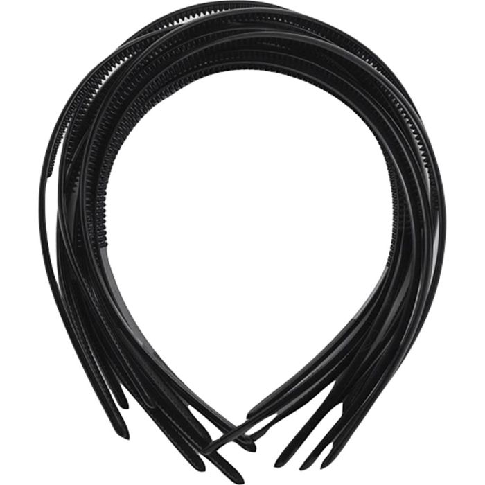 Haarbanden, B: 8 mm, zwart, 20 stuk/ 1 doos