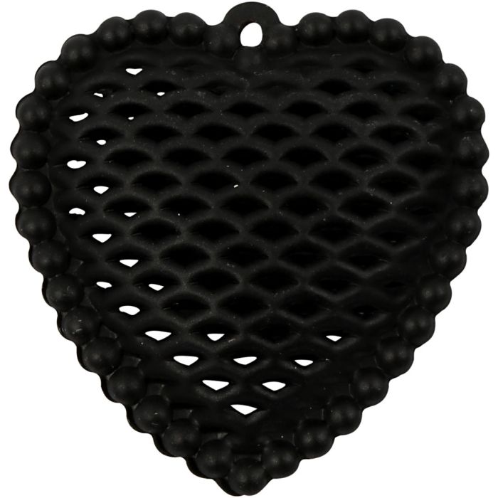 Hart, 28x29 mm, 1 mm, zwart, 1 stuk