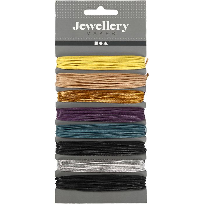 Katoenkoord, dikte 1 mm, gevernist, diverse kleuren, 8x5 m/ 1 doos