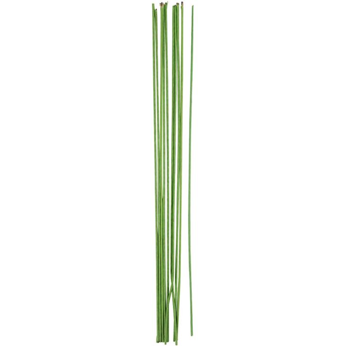 Bloemsteeldraad, L: 30 cm, d 2 mm, groen, 20 stuk/ 1 doos