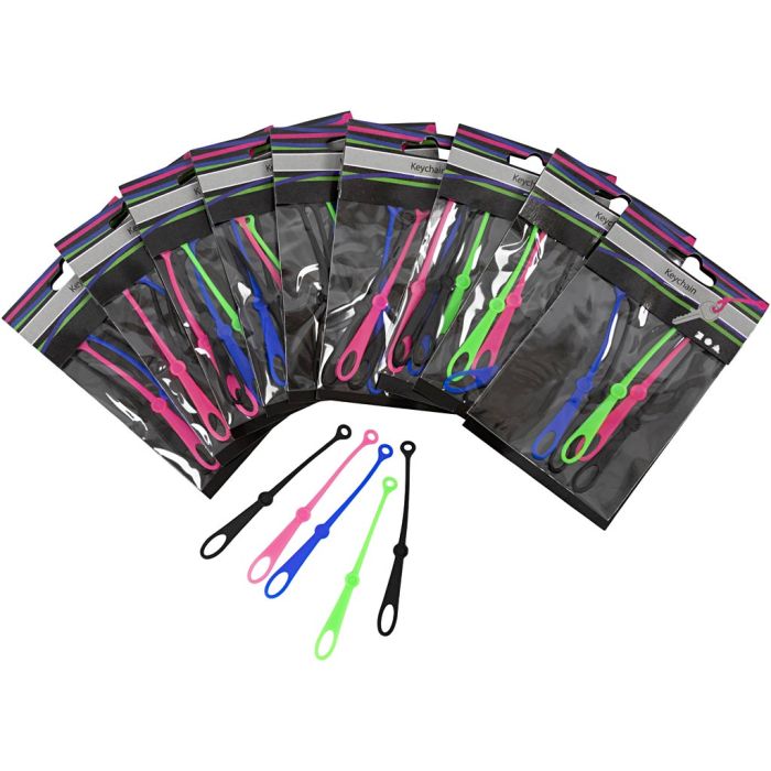 Sleutelhanger, L: 10,5 cm, B: 1 cm, 10x5 stuk/ 1 doos