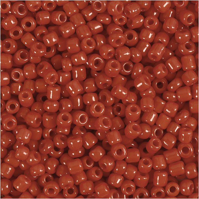 Rocailles, d 3 mm, afm 8/0, gatgrootte 0,6-1,0 mm, donkerrood, 25 gr/ 1 doos