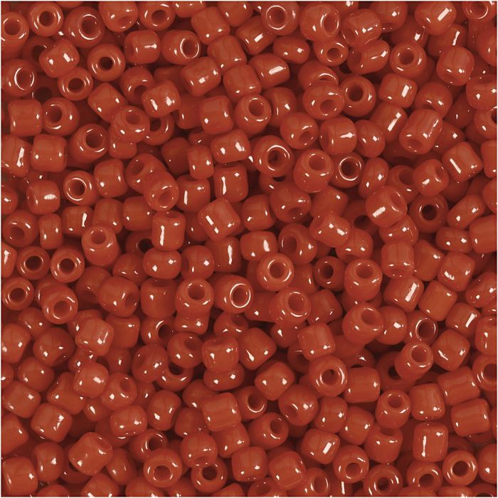 Rocailles, d 3 mm, afm 8/0, gatgrootte 0,6-1,0 mm, donkerrood, 500 gr/ 1 doos