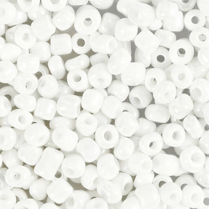 Rocailles, d 4 mm, afm 6/0, gatgrootte 0,9-1,2 mm, parelmoer, 500 gr/ 1 doos