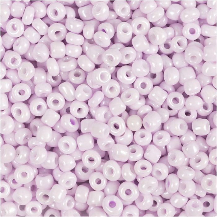 Rocailles, d 3 mm, afm 8/0, gatgrootte 0,6-1,0 mm, lichtroze, 25 gr/ 1 doos