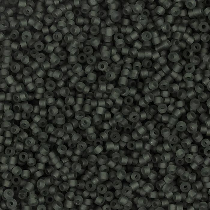 Rocailles, afm 15/0, d 1.7 mm, gatgrootte 0,5-0,8 mm, grijs, 25 gr/ 1 doos