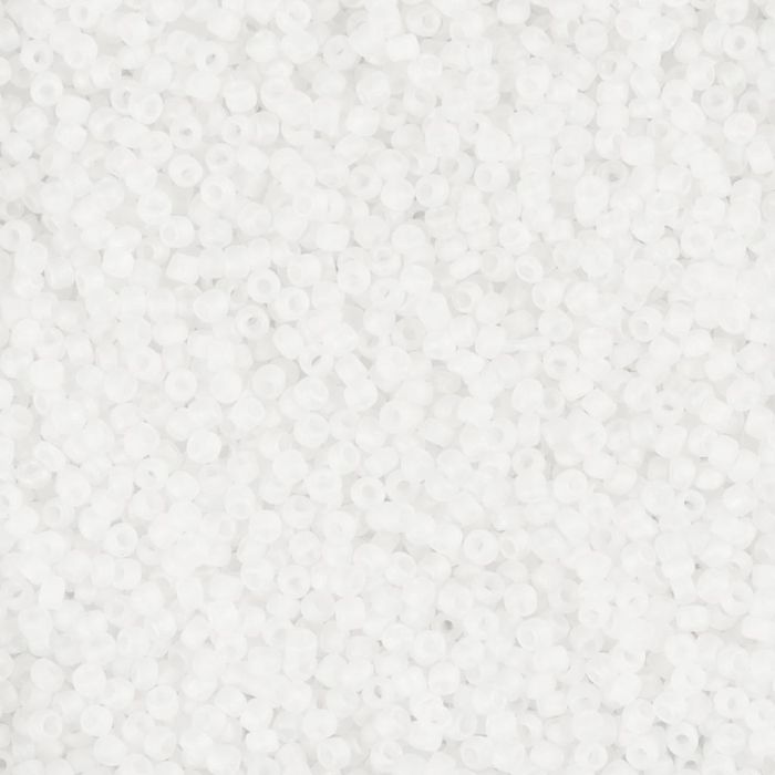 Rocailles, afm 15/0, d 1.7 mm, gatgrootte 0,5-0,8 mm, kristal, 25 gr/ 1 doos