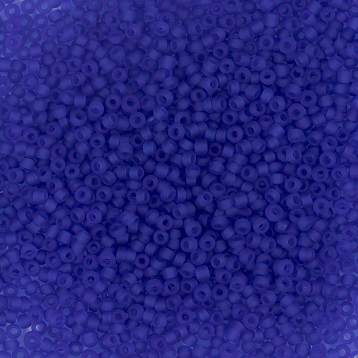 Rocailles, afm 15/0, d 1.7 mm, gatgrootte 0,5-0,8 mm, blauw, 25 gr/ 1 doos