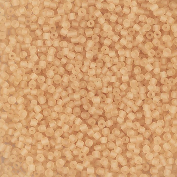 Rocailles, afm 15/0, d 1.7 mm, gatgrootte 0,5-0,8 mm, peach ceter, 25 gr/ 1 doos