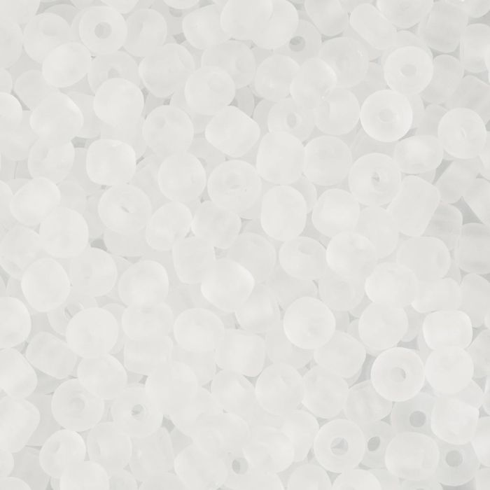 Rocailles, afm 6/0, d 4 mm, gatgrootte 0,9-1,2 mm, wit, 25 gr/ 1 doos