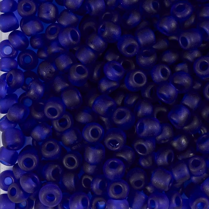 Rocailles, afm 6/0, d 4 mm, gatgrootte 0,9-1,2 mm, blauw, 25 gr/ 1 doos