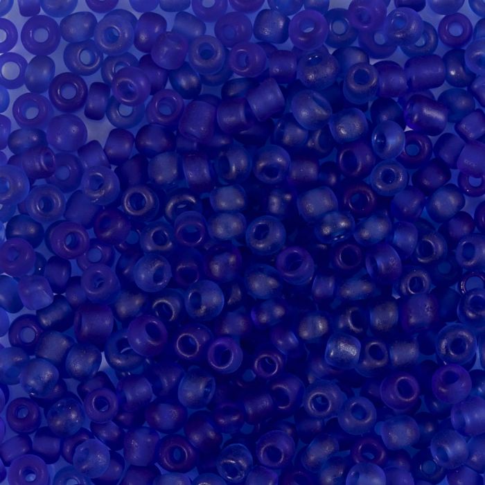 Rocailles, afm 8/0, d 3 mm, gatgrootte 0,6-1,0 mm, kobalt blauw, 25 gr/ 1 doos