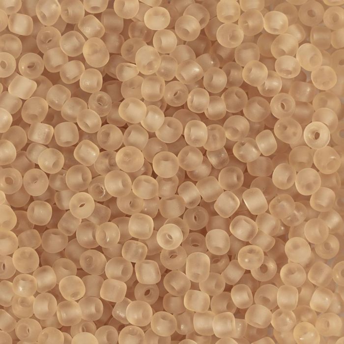 Rocailles, afm 8/0, d 3 mm, gatgrootte 0,6-1,0 mm, peach ceter, 25 gr/ 1 doos