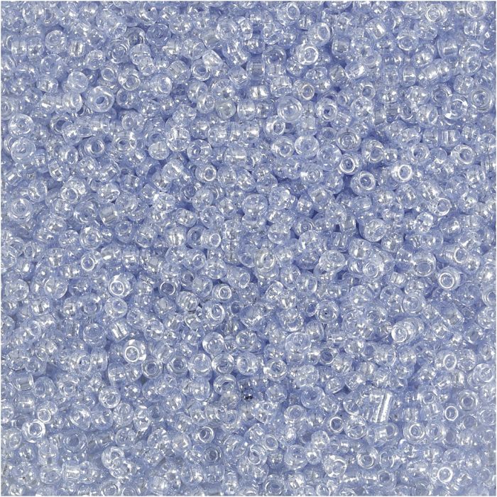 Rocailles, d 1,7 mm, afm 15/0, gatgrootte 0,5-0,8 mm, lichtblauw, 25 gr/ 1 doos