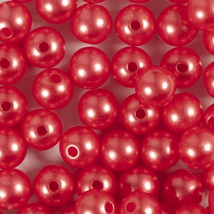 Waskralen, d 8 mm, gatgrootte 1 mm, rood, 50 stuk, 20 gr/ 1 doos