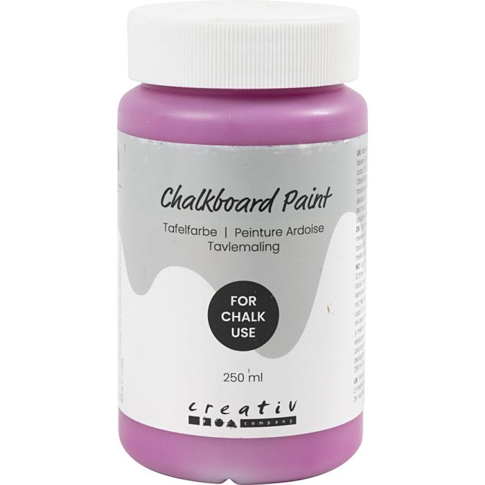 Verf voor krijtbord, roze, 250 ml/ 1 fles