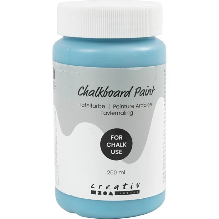 Verf voor krijtbord, turquoise, 250 ml/ 1 fles