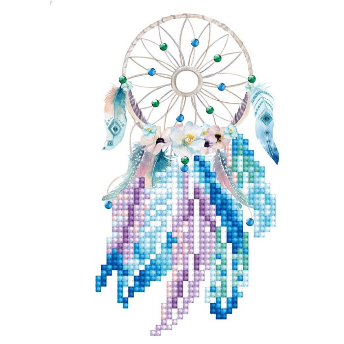 Diamond Dotz, Dromenvanger, afmeting kaart 12,6x17,7 cm, afmeting envelop 13,6x18,6 cm, 1 doos
