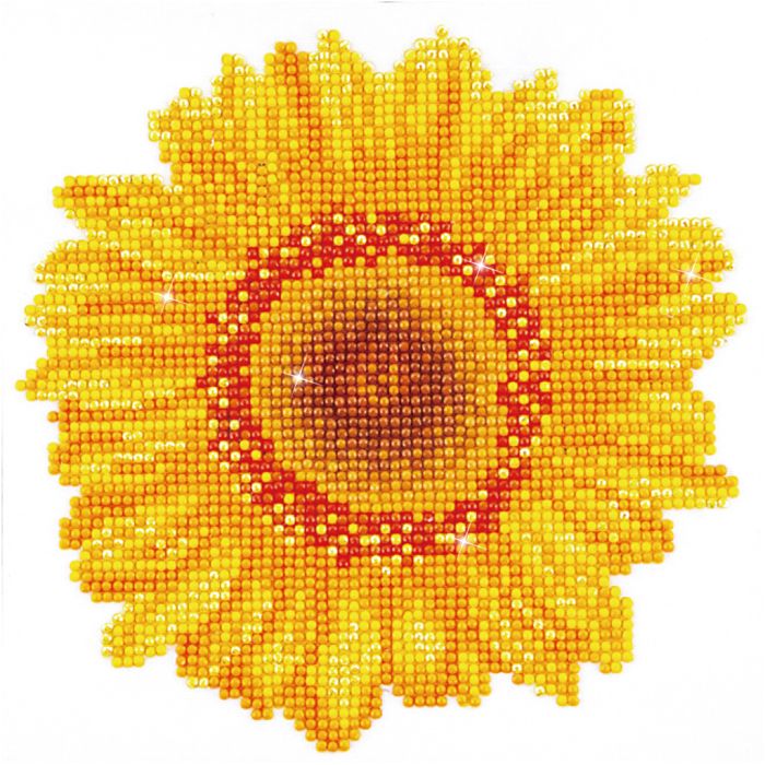 Diamond Dotz, Vrolijke zonnebloem, afm 20x20 cm, 1 doos