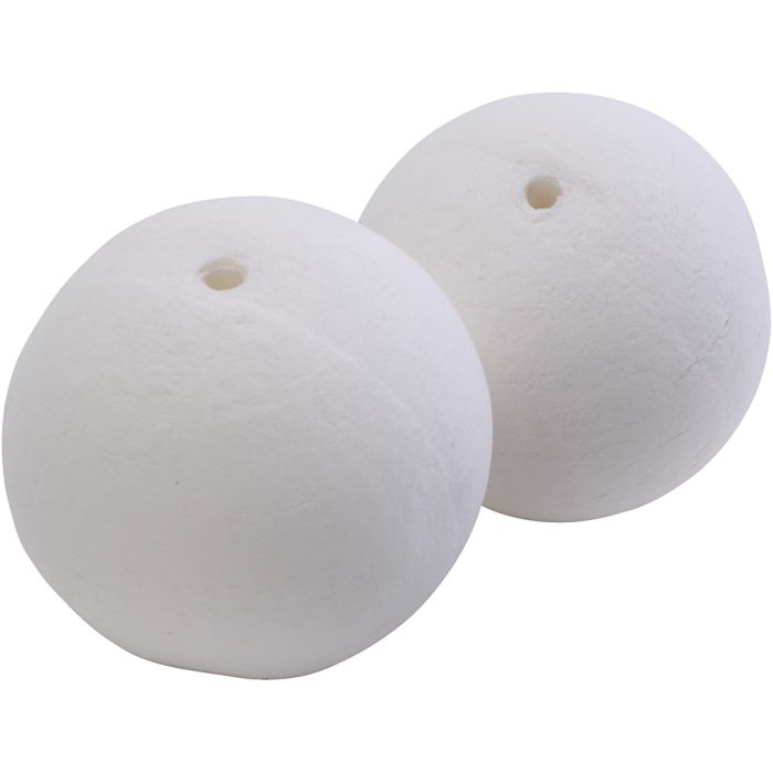 Ballen, d 60 mm, wit, 10 stuk/ 1 doos