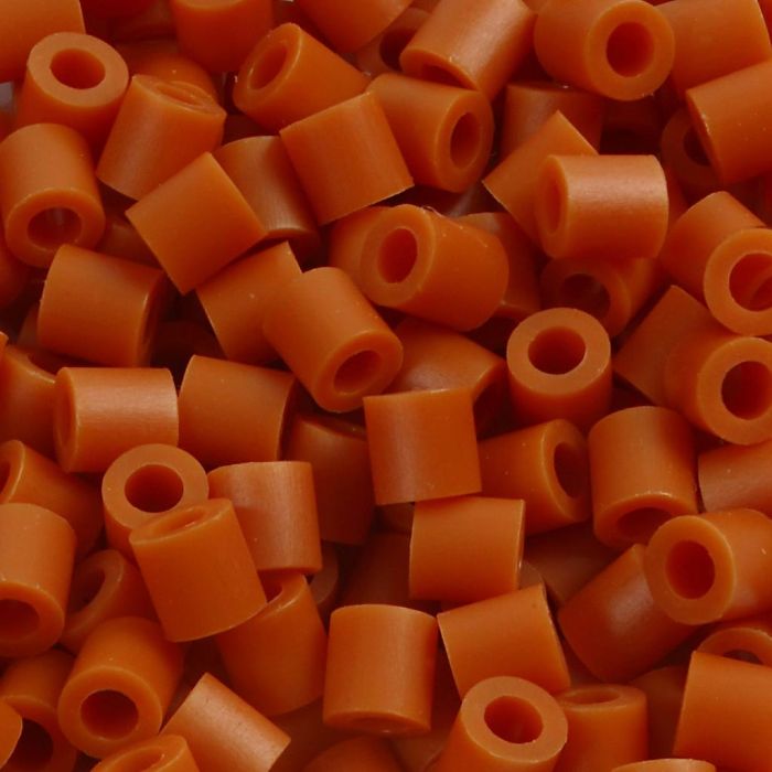 Strijkkralen, afm 5x5 mm, gatgrootte 2,5 mm, medium, rood bruin (32254), 1100 stuk/ 1 doos