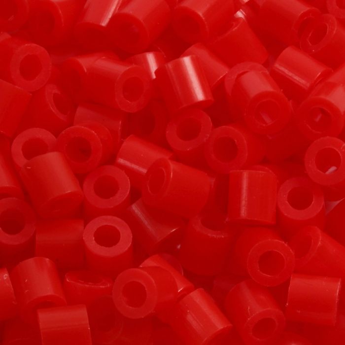 Strijkkralen, afm 5x5 mm, gatgrootte 2,5 mm, medium, lichtrood (32225), 6000 stuk/ 1 doos