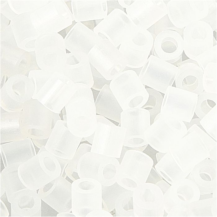 Strijkkralen, afm 5x5 mm, gatgrootte 2,5 mm, medium, doorzichtig transparant (32264), 1100 stuk/ 1 doos