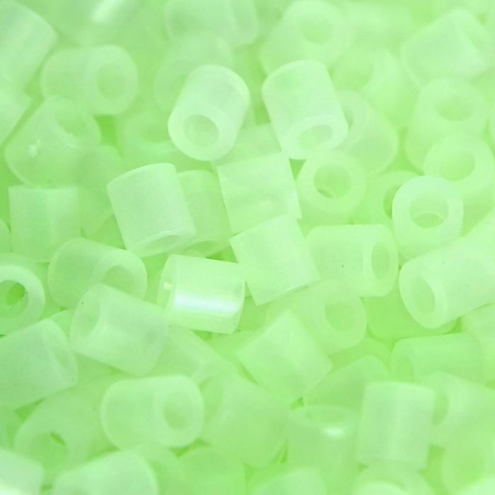 Strijkkralen, afm 5x5 mm, gatgrootte 2,5 mm, medium, lichtgevend, 1100 stuk/ 1 doos