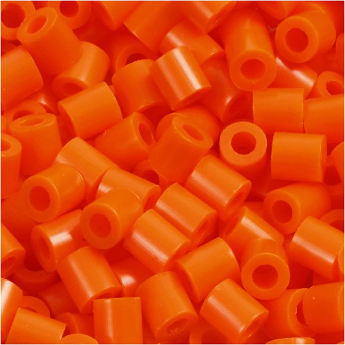 Foto kralen, afm 5x5 mm, gatgrootte 2,5 mm, medium, helder oranje (13), 1100 stuk/ 1 doos