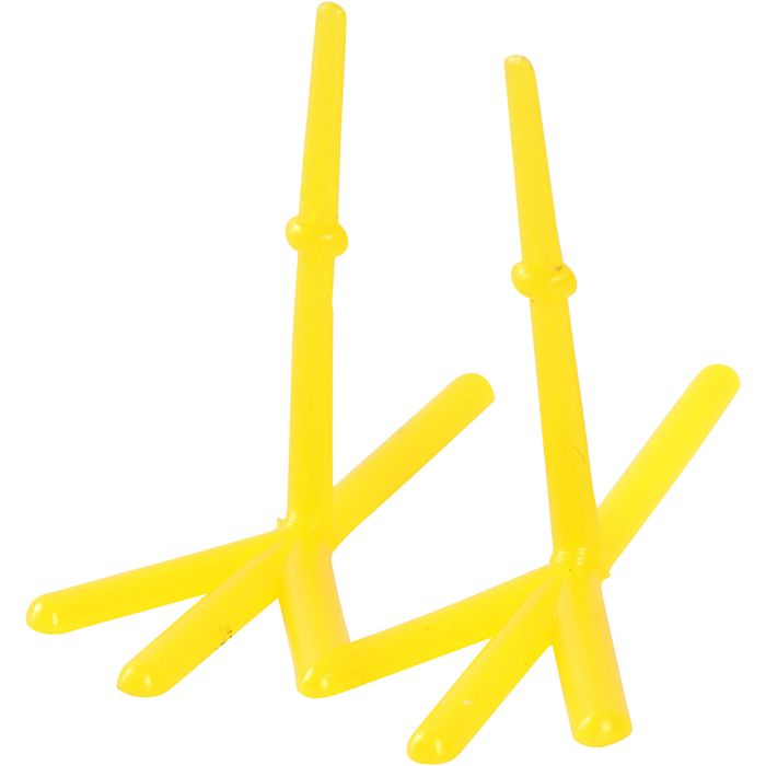 Kippen voeten, H: 28 mm, L: 37 mm, geel, 50 stuk/ 1 doos