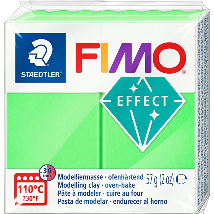 FIMO® Effect, neon groen, 57 gr/ 1 doos