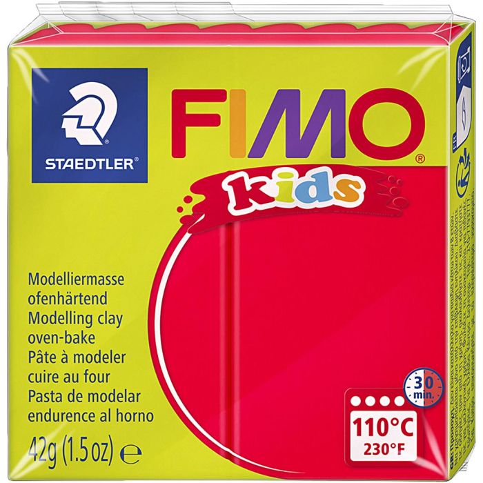 FIMO® Kids Boetseerklei, rood, 42 gr/ 1 doos