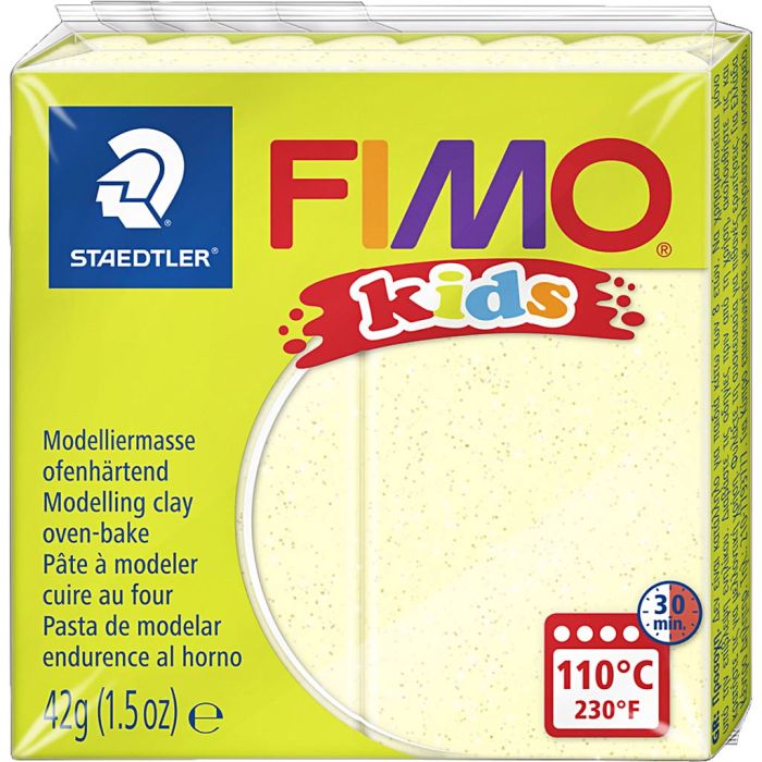 FIMO® Kids Boetseerklei, glitter, parelgeel, 42 gr/ 1 doos