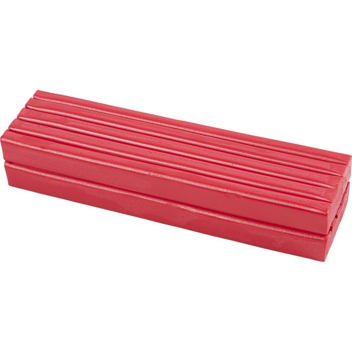 Boetseerklei, afm 13x6x4 cm, rood, 500 gr/ 1 doos