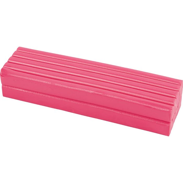 Boetseerklei, afm 13x6x4 cm, neon roze, 500 gr/ 1 doos