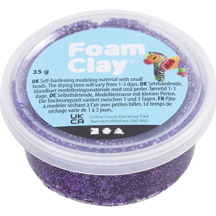 Foam Clay®, paars, 35 gr/ 1 Doosje