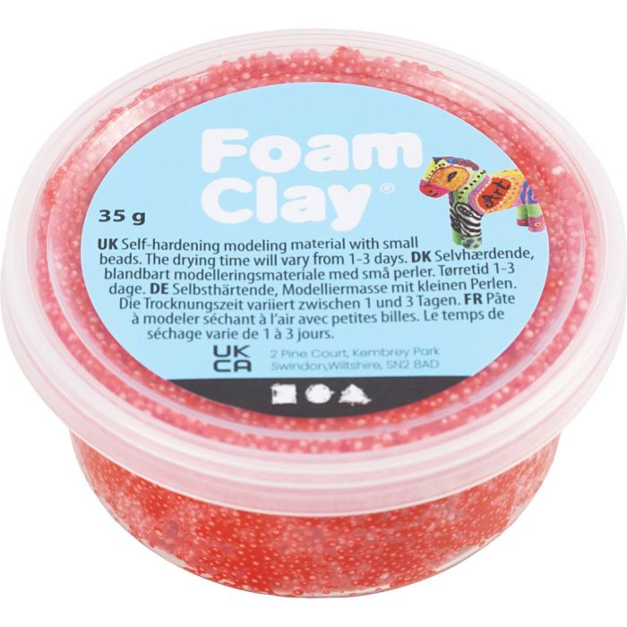 Foam Clay®, rood, 35 gr/ 1 Doosje